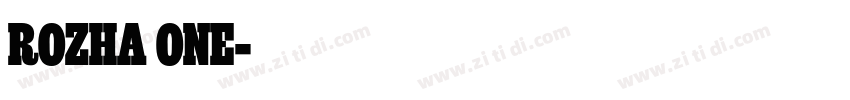 ROZHA ONE字体转换